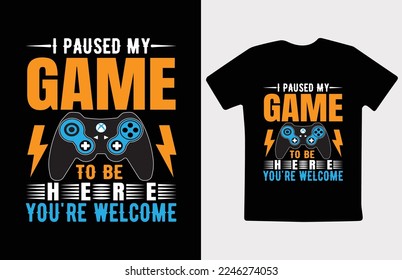 This is a unique typography gaming T shirt design
