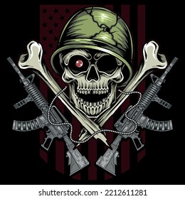 This United States Army Veterans Skull Design Is The Struggle Of Veterans On Veterans.