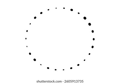 This is an unstable dotted speech bubble _ perfect circle.