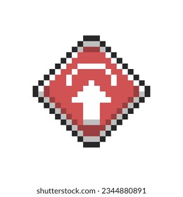 this is upload icon in pixel art with red color and white background this item good for presentations,stickers, icons, t shirt design,game asset,logo and your project.