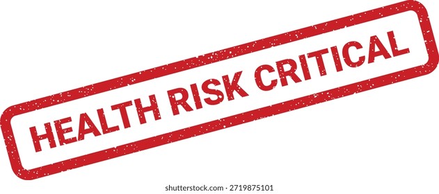 Este sello de goma rojo urgente presenta un mensaje destacado de "RIESGO PARA LA SALUD CRÍTICO". Adecuado para advertencias sanitarias graves y alertas de seguridad inmediatas.