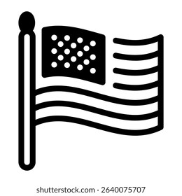 This USA Flag icon is suitable for 4th of July, Independence Day, etc