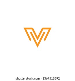 This is V letter logo.This Logo will look great on both print and web. Vector Logo