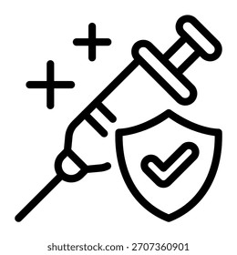 Este icono de la vacuna es adecuado para la farmacia.