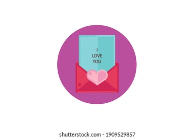 This is Valentine Icon Love Letter