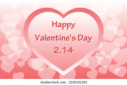 This is This is Valentine illustration gradation heart and logo.