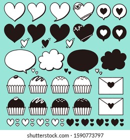 This is a valentine illustration material
