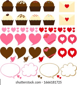 This is a valentine illustration material