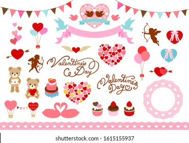 this is valentine illustration set