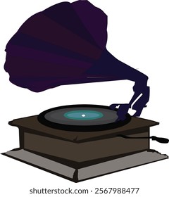 
This vector is about an illustration of a classical music player with a combination of colors.
