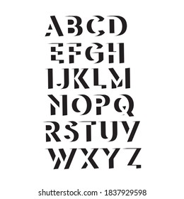 this is a vector alphabet shading style