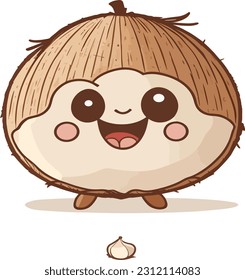 This vector animation features a lovable and mischievous coconut fruit, ready to bring laughter and smiles.