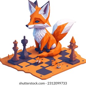 This vector animation portrays a fox with expressive eyes and a captivating personality.