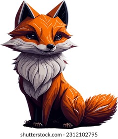 This vector animation portrays a fox with a mischievous glint in its eye and a playful spirit.