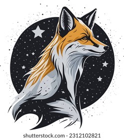 This vector animation portrays a fox with a mischievous glint in its eye and a playful spirit.