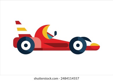 This vector artwork illustration features a detailed and vibrant depiction of a go-kart vehicle. Perfect for automotive enthusiasts and design projects.