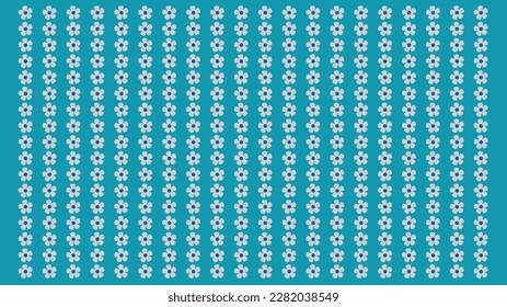 This vector background features a solid colored deepest layer with neatly arranged white-blue daisy flowers, perfect for use as a desktop or other purposes. svg