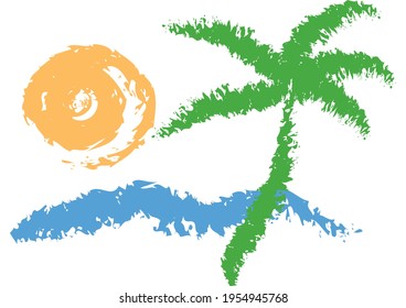 This is a vector of the beach.