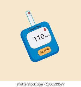 This Is Vector Of Blood Glucose Tester/Meter