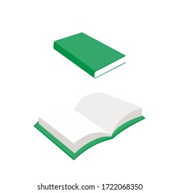 Es un libro vectorial aislado en fondo blanco.
