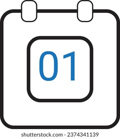 Este es un icono del calendario vectorial. es editable.