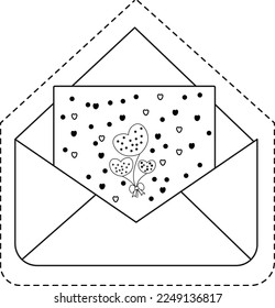 
This vector can be used by children or adults to practice scissor skills, a great activity for parents to do with their kids on Valentine’s Day! 