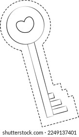 
This vector can be used by children or adults to practice scissor skills, a great activity for parents to do with their kids on Valentine’s Day! 