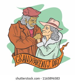 this vector for celebration grandparents day