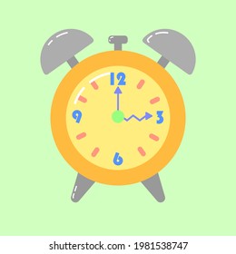 This is a vector of clock. In this vector, the clock show us time at 3 o'clock.