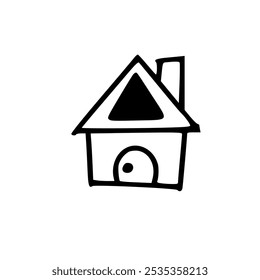 This is vector colection  house object icon. These are handdrawing.