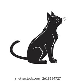 This is a vector design of a cat.