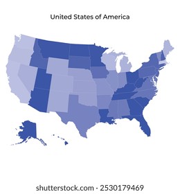 Este diseño de Vector presenta un contorno limpio y detallado de los Estados Unidos, ideal para materiales educativos, infografías y presentaciones. Totalmente escalable y personalizable para uso digital e impreso.