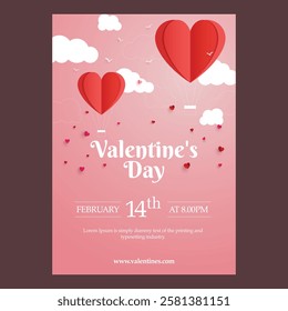 This vector design features layered hearts, and a romantic theme. Fully customizable—edit text, colors, and layout. Scalable for digital and print, ideal for Valentine's cards, invites, and more.