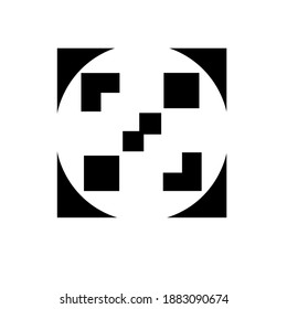 This is a vector design illustration, with various shapes on a white background. Can be used as symbols, icons, etc.