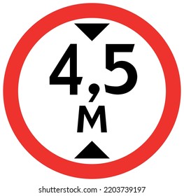 This vector design is an image of a vehicle traffic sign explaining a prohibition sign. This design only consists of three colors according to regulations, namely red, white and black.