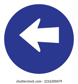 This vector design is an image of a vehicular traffic sign explaining the command sign that must be executed. Coloring is given according to the applicable traffic rules
