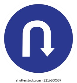 This vector design is an image of a vehicular traffic sign explaining the command sign that must be executed. Coloring is given according to the applicable traffic rules