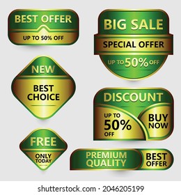 This is a vector design for marketing label set