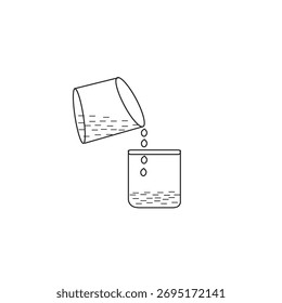 this is a vector design where water is distributed between two pots