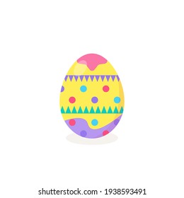 This is a vector Easter egg isolated on a white background.