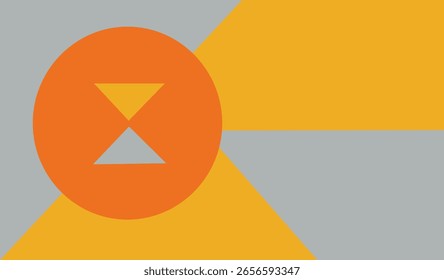 This vector features abstract triangles and circles.