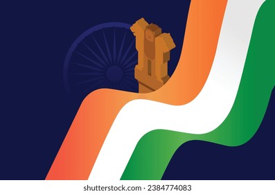 
This vector features the Indian national flag, adorned with the Ashoka Chakra emblem. It symbolizes India's unity, diversity, and progress. A tribute to India's heritage and values.