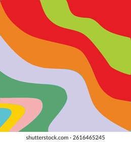 This vector features a layered abstract pattern with an organic style and bold solid colors.