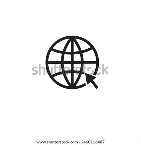 This vector features a sleek, modern globe icon, perfect for variety of design projects. globe is depicted with clean lines and sharp details, making it ideal for use in digital and print media.