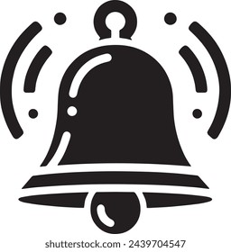 This vector features a stylized bell with sound waves, representing alerts, notifications, attention, reminders, or the concept of being informed and aware in various contexts such as schools.