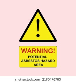 This vector file is for Asbestos awareness. This warning sign used to show a dangerous environment for Asbestos hazard area. You can use this image for any warning or dangerous environment.