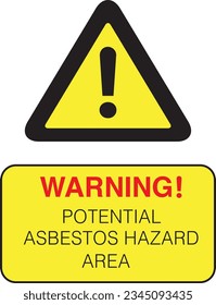 This vector file is for Asbestos awareness. This warning sign used to show a dangerous environment for Asbestos hazard area. You can use this image for any warning or dangerous environment.