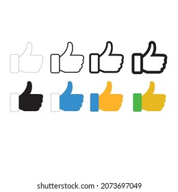This vector file consist of Like and Dislike icons. Which are in different strokes and Fill. 
