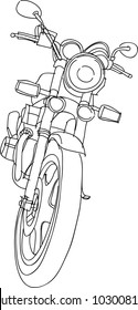 This is a vector file of Motorcycle sketch