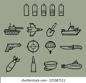 This Is A Vector File With Separate Army Symbols.